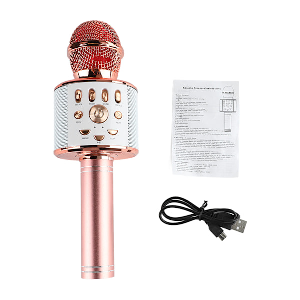 Karaoke Mikrofon, Portabel Mikrofon med Inbyggd Högtalare för Oöverträffad Ljudkvalitet och Bekvämlighet