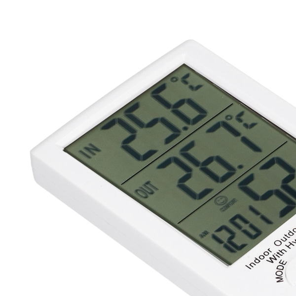 Digital Hygrometer Termometer För Inomhus Utomhus, Rumfuktighetstestare Med Visualiserad Stor LCD-skärm Och Enkel Installation För Hemmakontor