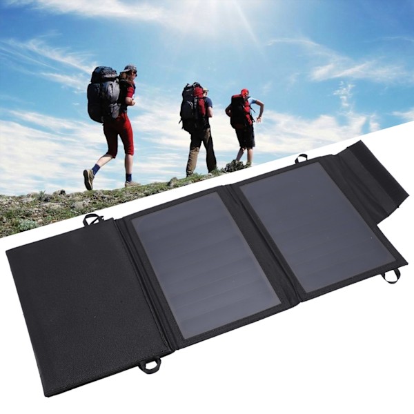 Bärbar solcellsladdare för utomhusaktiviteter, hopfällbar och lätt PET-laminerad solpanel med hög konverteringsgrad, idealisk för camping, cykling och fiske