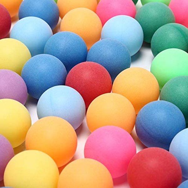 Ping Pong bollar-pack med 50 flerfärgade ölpongbollar -40 mm underhållning bordtennisbollar för katter, ölfester, dekoration
