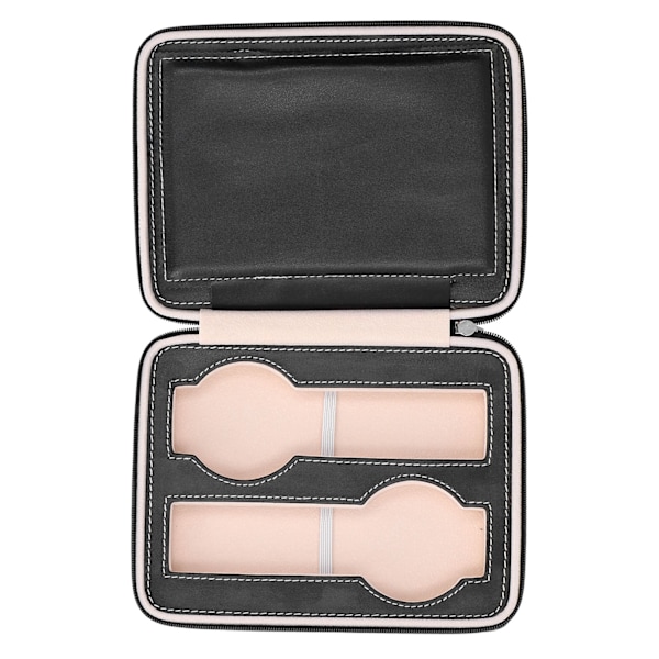 Elegant Klockpresentation, Rese-klocketuier med Mikrofiberläder och Bilsömnad för Män Kvinnor, Portabel Klockförvaring med Stor Kapacitet