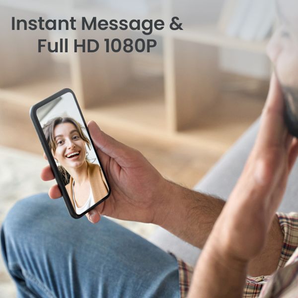 Trådlös Dörrklocka Kamera Smart Säkerhet Ultra Klar Vidvinkel Wifi Video Dörrklocka Kamera 1000mAh Batteri Svart