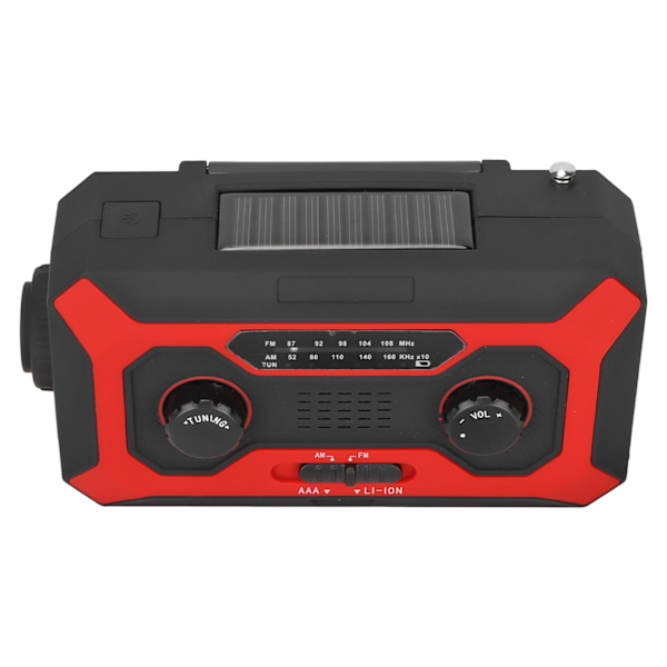 Handvevad ficklampsradio vattentät 5 laddningsmetoder bärbar multifunktionell nödradio med LED-ficklampa EU-typ