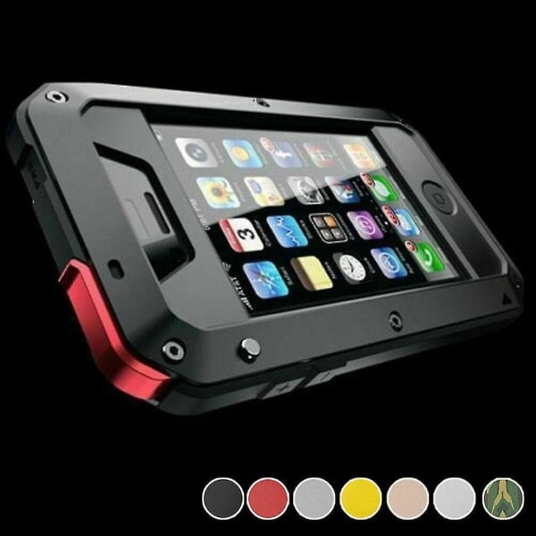 TG Heavy Duty Gorilla Metallfodral Case för Iphone 14 13 12 Xr X 8 Pro Max Se