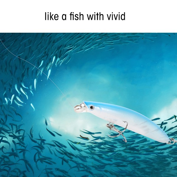 HENG JIA 9,5cm Beten Hårda Beten Konstgjorda Beten Fiske Minnow Wobblers för Fiske (C)