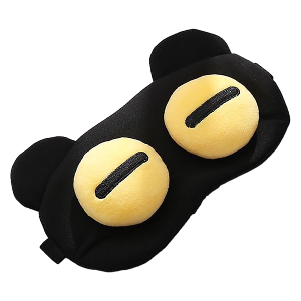 Sömnmasker för kvinnor, Ögonmask för att sova, Cute Block Funny Light, Soft Comfort Eye Shade Cover(svart)