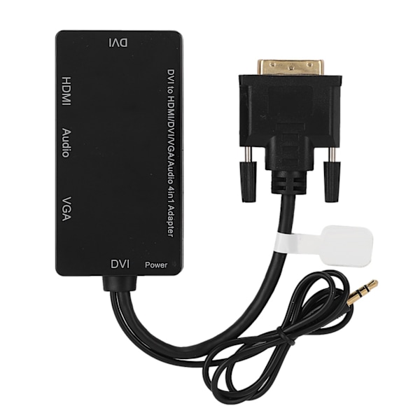 4-i-1 DVI till HDMI+DVI+VGA+Audio Konverter Adapter Stödjer Samtidig Visning