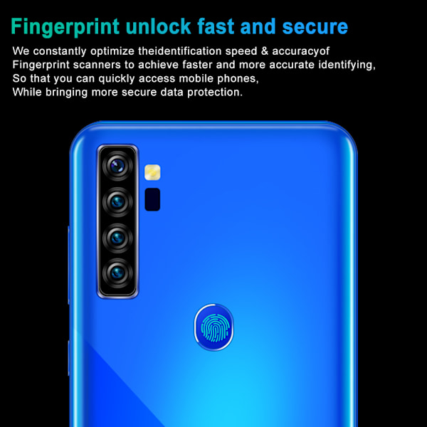 6.7IN 1440X3040 Fingeravtrycksupplåsning Dubbla SIM-kort Dubbla Standby Smartphone 100‑240V 8+256GBUS