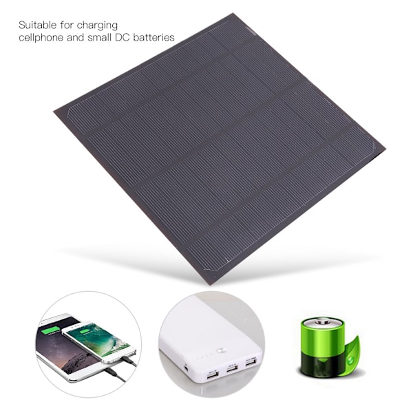 4.5W 6V Utomhus Bärbar DIY Mini Vattentät Monokristallin Kisel Solpanel