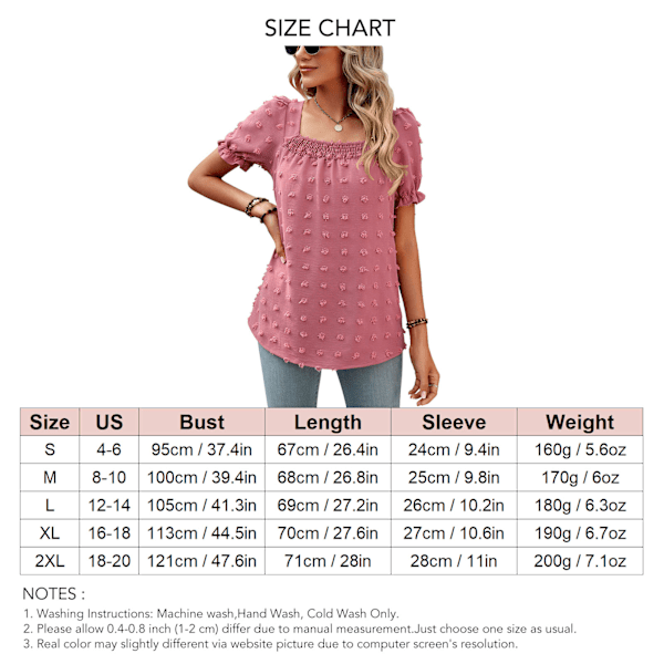 Lyktärmar Jacquard Blus Enfärgad Chiffong Jacquard Blus Skjorta för Kvinnor Dejting Roströd XXL