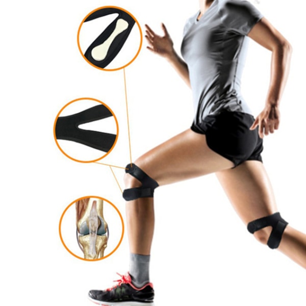 Kompressionsknäbandage, Knästabilitetsstöd för högintensiva aktiviteter, Unisex knäskydd, Perfekt hjälpmedel för bensport som