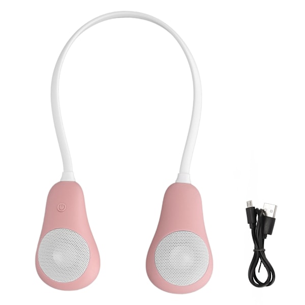 Nackbands Bluetooth-högtalare Stereo Handsfree Brusreducering Bärbar Högtalare för Hem Utomhussporter Resor Rosa