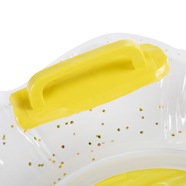 Babybadring med halkfri bas för stabiliserande sits, lätt att rengöra, förtjockad säker och miljövänlig PVC-babybadring för simning