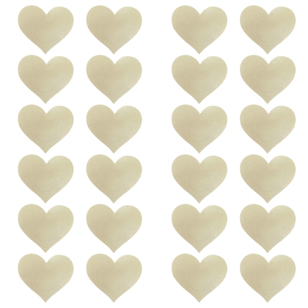 12 par bröstvårtsskydd Hjärtformade engångsdekor Självhäftande bröst för kvinna - 7,7*6,7 cm