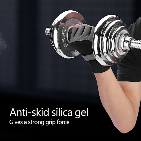 BOODUN 1 Par Halkskydd Sport Viktlyftning Halvfinger Skydd Gymhandskar (S)