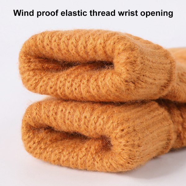 Vinterhandskar dam ridning värme poäng hänvisar till enfärgade pekskärm förtjockade stickade handskar