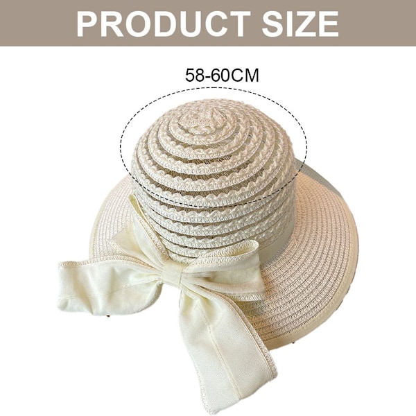 58-60cm hatt omkrets, stråhatt, dam sommar rosett, ihålig mesh solskydd KLB