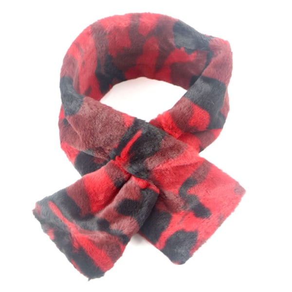 klassisk Soft Blanket Scarf Long Warm Shawl Wraps-röd svart