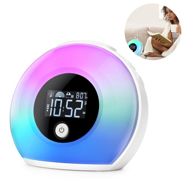 Ljus väckarklocka med Bluetooth högtalare, väckarklocka barn