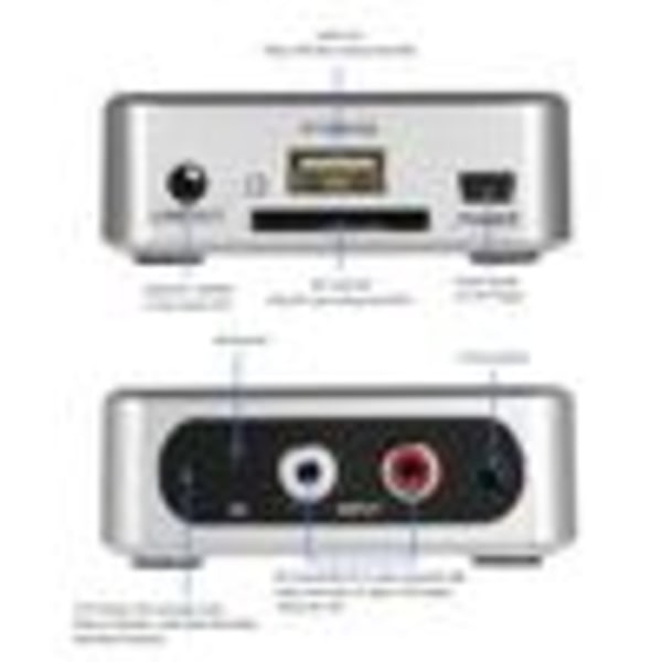 EZCAP Audio Capture Recorder Musik Digitizer Musik-Digitaliserare Speichern Sie auf der SD-Karte USB-Disk som MP3-Datei