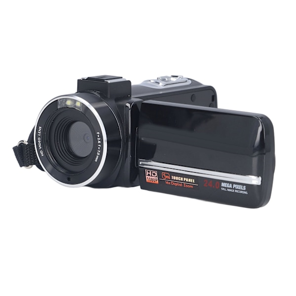 Kamera Videokamera FHD 1080P 3.0 Tum 270 Graders Skärm 16x Digital Zoom Videoinspelare med Fjärrkontroll