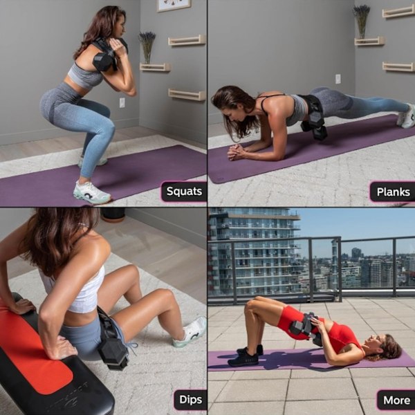 Träningsbälte för höftlyft - Glute Trainer för hemmaträning med extra vaddering - Fullt justerbart höftlyftbälte för hantlar - Booty Builder, Glute