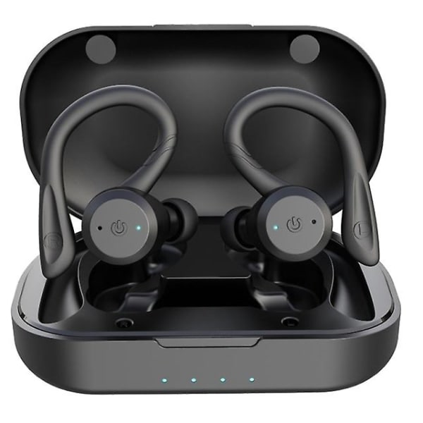 20 timmars speltid Simning Vattentäta Bluetooth-hörlurar Dual Wear Trådlösa Sporthörlurar Tws Ipx7-hörlurar Stereo Svart