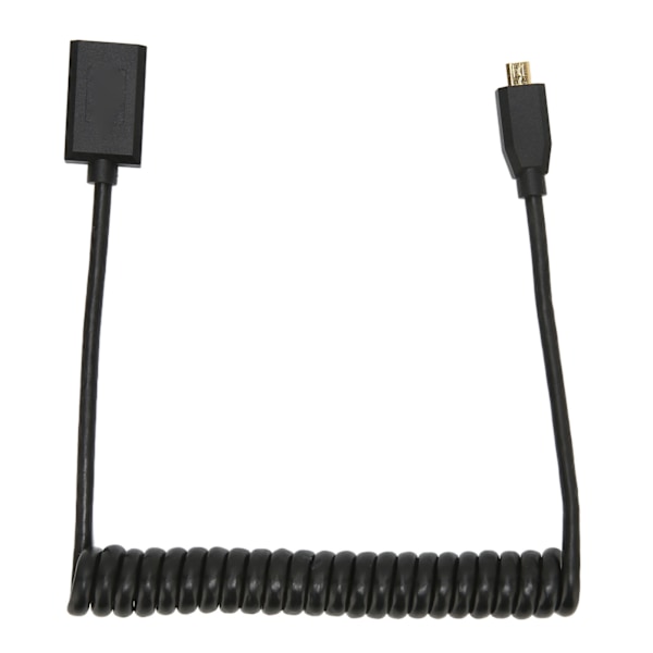 HD Multimedia Interface-kabel Micro till Hona 8K 60Hz 48Gbps Spiral Videoadapterkabel för Surfplatta TV Kamera