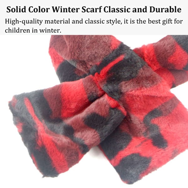 klassisk Soft Blanket Scarf Long Warm Shawl Wraps-röd svart