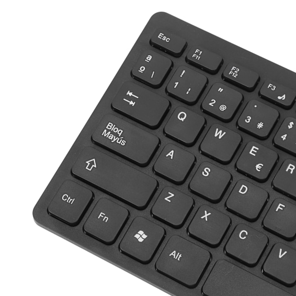 78 Tangenter Språk Ultratunt Tangentbord Plug and Play Stänksäkert USB-Kabelanslutet Kompakt Tangentbord för Engelska Tvåspråkiga Användare Spanska (QWERYU Layout)