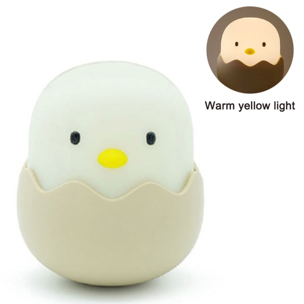 Nattlampa för barn Barnlampa för baby med pekkontroller Cute Chick Nattlampa vid sängkanten för amning/amning USB Uppladdningsbar nyfödd eller