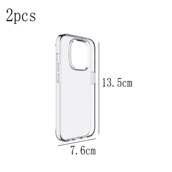 TPU stötsäkert skyddande phone case tunt cover Kompatibel med iPhone14-serien - Transparent