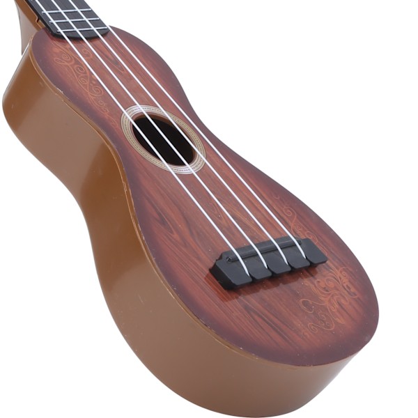 17-tums minigitarr, säkra plastnylonsträngar för barn, musikalisk leksak, ukulele, bärbar nybörjargitarr med simulerad produktdesign (perfekt för
