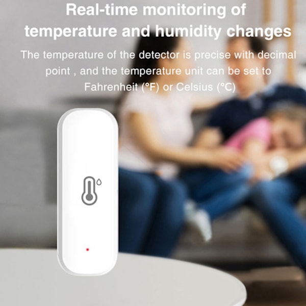 Trådlös Hygrometer Termometer för Apple HomeKit, Temperatur- och Fuktighetssensor med Historisk Dataövervakning, Stöder Siri för Röststyrning