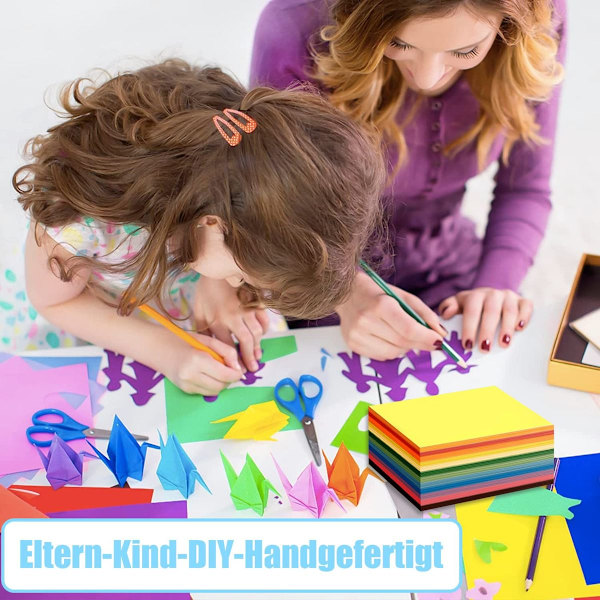 Färgat Origamipapper - Dubbelsidigt Handgjort (20 Färger)