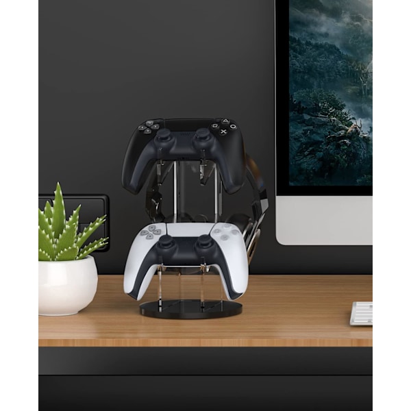 2-i-1 spelkontroll & hörlursställ för PS4, PS5, Xbox Y