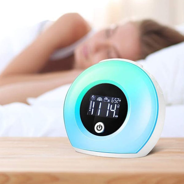 Ljus väckarklocka med Bluetooth högtalare, väckarklocka barn