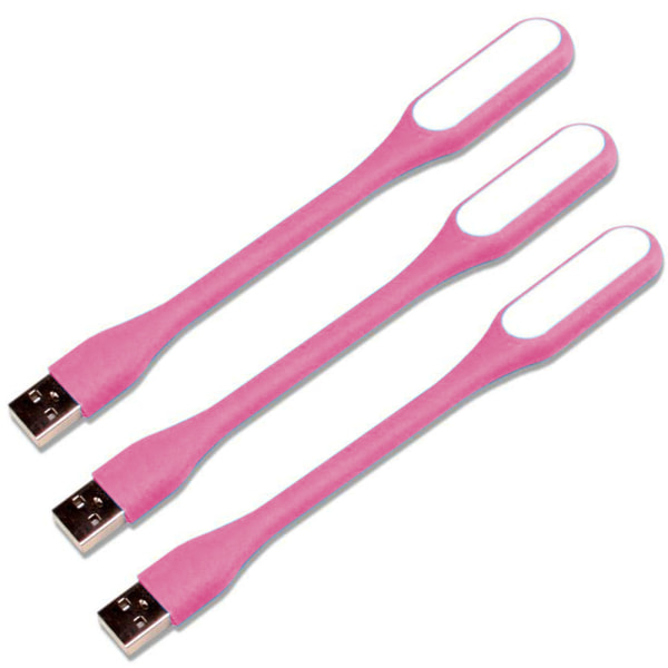 3Pack Mini USB LED-ljuslampa, USB ljus för bärbar datortangentbord, flexibel läslampa, USB driven LED-lampa, bärbar USB bärbar datorlampa
