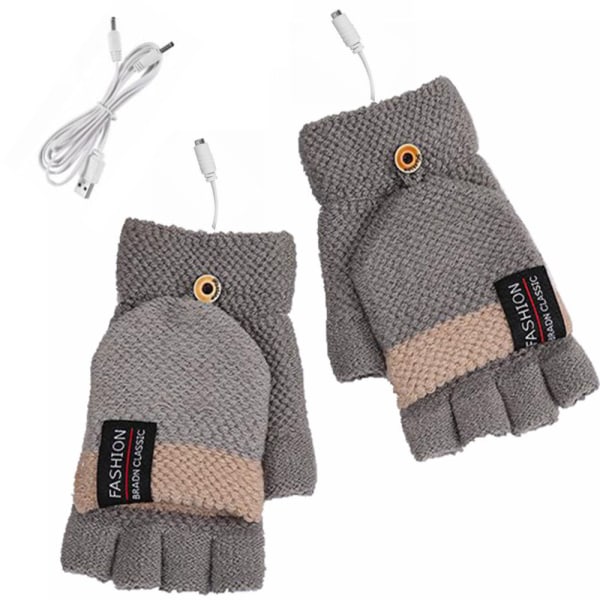 Beheizte Handschuhe, USB, Unisex, Winterhandschuhe, två in en, waschbares Design, Wärmeleitmodul, Umwandlung electricr Wärme, für Arbeit,