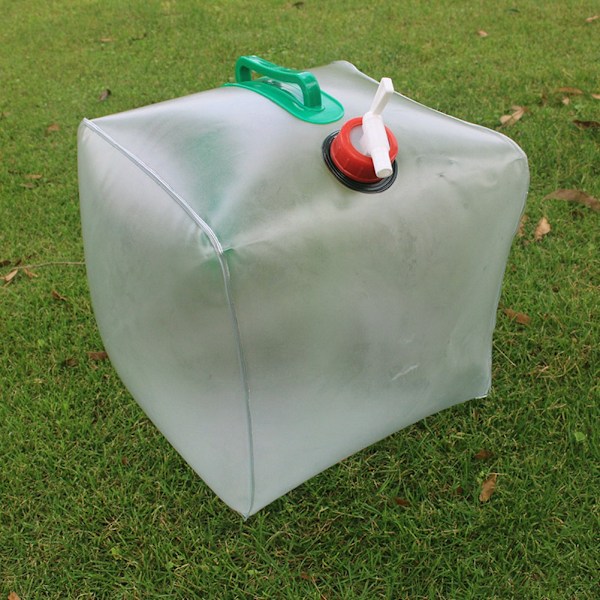 Multifunktionell Vikbar 20L Transparent Vattenbehållare Hink för Utomhusfiske Camping