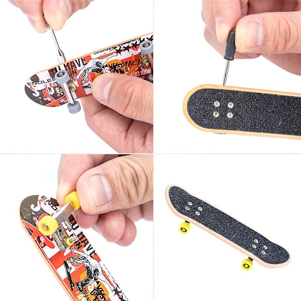Mini Fingerboard Ramp Set Halvpipe Ramp för Finger Skateboards Träningsrekvisita Interaktiv Freestyle Skate Spel för Vuxna och Barn
