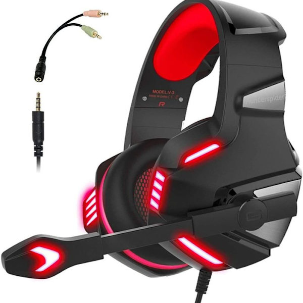 Gaming-headset för Xbox One, PS4, PC, Over-Ear-Gaming