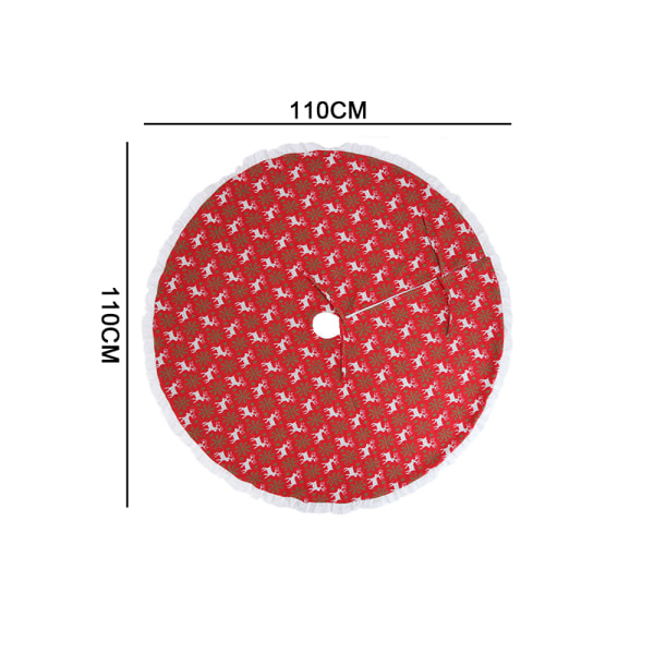 Julgransmatta 110cm Julgransmatta med snöflinga hjort