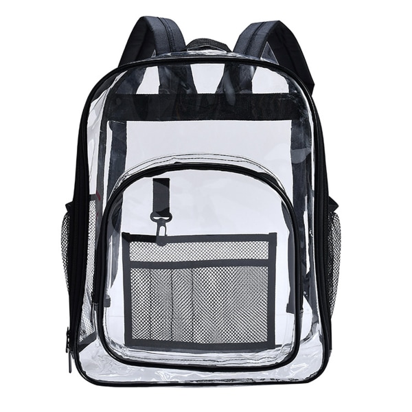 Genomskinlig ryggsäck för kvinnor och män, PVC-ryggsäckar, genomskinlig bokväska, dagsäck för pojkar och flickor, 42*33*17 cm
