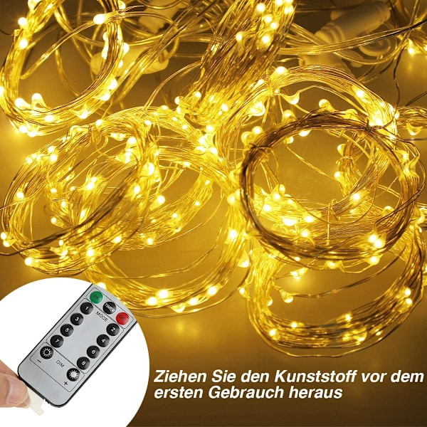 LED USB-ljusgardin 3m x 3m, 300 LED USB-ljusslinga med 8 ljuslägen för festdekoration, sovrum, inomhusbelysning