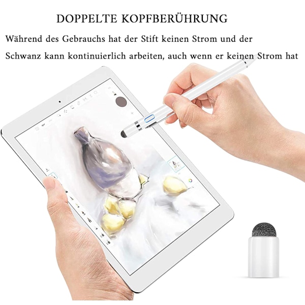 Aktiv Stylus Penna, Dubbelsidig iPen-spetsdesign för pekskärmsenheter, Högprecisions digital penna kompatibel med iPad, iPhone, Samsung och