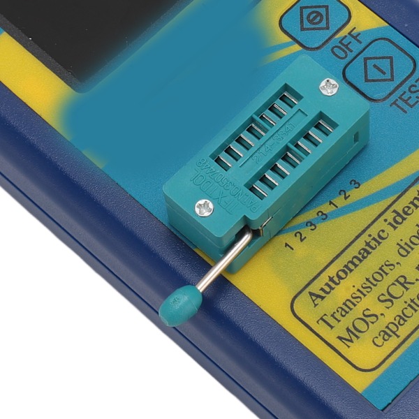 Transistortestare 1,8 tums TFT Färgskärm NPN PNP Autoidentifiering Mosfet Automatisk Kontroll för Testning Detektion Blå