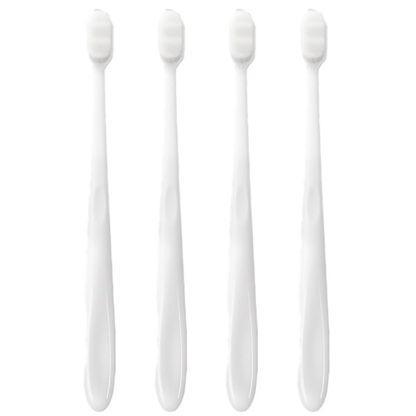 Extra mjuk tandborste, mjuk tandborste för vuxna Mikrovågig vit