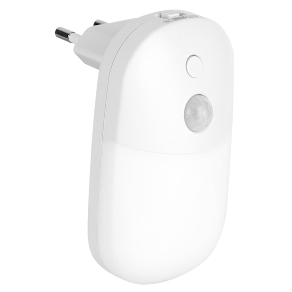 Ögonvänlig inomhusbelysning för flera ändamål, plug-in rörelsesensor nattlampa med skymningssensor för korridor, sovrum, sängbord, vardagsrum (manuell)