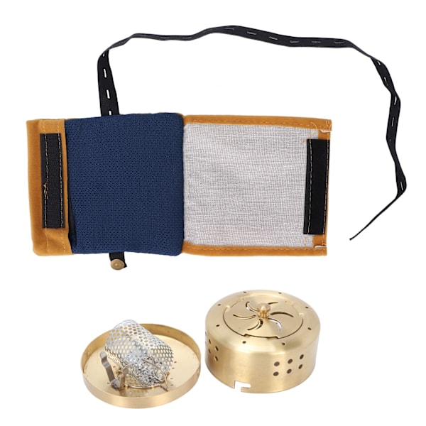 Moxibustion Tank Koppar Moxa Box för Ryggsmärta Muskelstelhet Lindra Moxa Stick Box Hållare